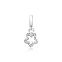 Charm Estrela com Cristais Revestido em Prata Charm Estrela com Cristais Revestido em Prata