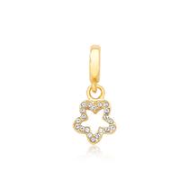 Charm Estrela de Cristais Revestido em Ouro Charm Estrela de Cristais Revestido em Ouro