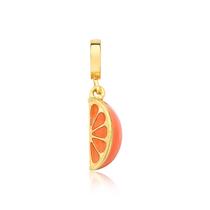 Charm Fatia de Laranja Revestido em Ouro