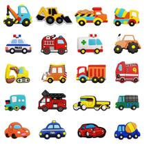 Charm FUNSEE 20 Peças de Enfeites de Sapato com Tema de Veículos para Meninos Charm FUNSEE 20 Peças de Enfeites de Sapato com Tema de Veículos para Meninos