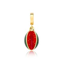 Charm Melancia Pingo Doce Revestido em Ouro Charm Melancia Pingo Doce Revestido em Ouro