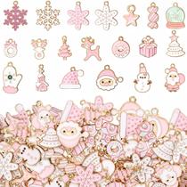 Charm navideño Misdary rosa 100 piezas para fabricación de joyas Charm navideño Misdary rosa 100 piezas para fabricación de joyas
