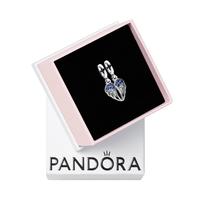 Charm PANDORA Angel Wings Dangle Blue Crystals em prata esterlina Charm PANDORA Angel Wings Dangle Blue Crystals em prata esterlina