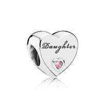 Charm Pandora Jewelry Daughter Heart Pink CZ Sterling Silver