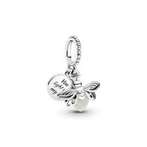 Charm Pandora que brilha no escuro Firefly Dangle em prata 925
