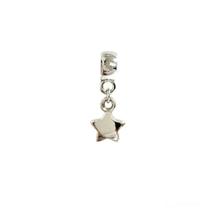 Charm Pingente Estrela Ródio - Semijoia Elegante e Hipoalergênica