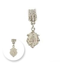 Charm Pingente Medalha Nossa Senhora das Graças Ródio - Semijoia Elegante