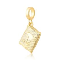 Charm Saca Pequena de Grãos Revestido em Ouro
