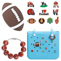 Charm Set WYVAS Football PVC Rubber para bolsa de pântano Charm Set WYVAS Football PVC Rubber para bolsa de pântano