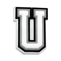 Charme De Sapato Em PVC Com Alfabeto Preto E Branco Para Crocs, Acessório Para Pulseira, Chinelo,