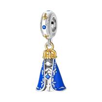 Charme Nossa Senhora Aparecida em Prata 925 - Pingente para Pulseiras Pandora