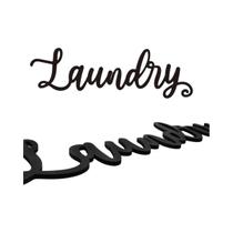 Charming Black Metal Lavandaria Sign, Farmhouse Style para banheiros e Wash Rooms