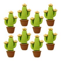 Charms Apliques para Decoração Cacto (8 Un)