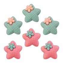 Charms Apliques para Decoração Estrela (6 Un) Charms Apliques para Decoração Estrela (6 Un)