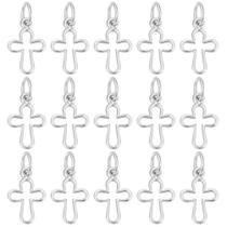 Charms Beebeecraft Hollow Cross banhado a prata esterlina 925 Charms Beebeecraft Hollow Cross banhado a prata esterlina 925