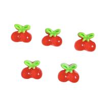 Charms Coloridos Para Unhas Em Forma De Cereja 20PCS Decorações Em Resina Transparente 3D Para