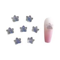 Charms De Arte De Unhas Em Forma De Patinha De Gato Kawaii Com Glitter, 20 Peças, Resina Charms De Arte De Unhas Em Forma De Patinha De Gato Kawaii Com Glitter, 20 Peças, Resina