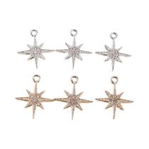 Charms De Cristal Brilhante Em Forma De Estrela 27x20mm 10 Peças Para Brincos, Pulseiras, Colares,