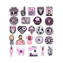Charms De Sapato Cartoon Da Série Estrela Do Futebol Rosa Mesi, 25 Peças/conjunto, Decoração DIY Charms De Sapato Cartoon Da Série Estrela Do Futebol Rosa Mesi, 25 Peças/conjunto, Decoração DIY