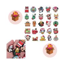 Charms De Sapato De Natal Da Disney 25-200PCS Acessórios De Artesanato DIY Para Crocs Presentes De