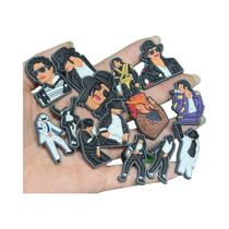 Charms De Sapato Estilo Designer Michael Jackson Para Crianças, 14 Peças, Decorações De Jardim DIY,