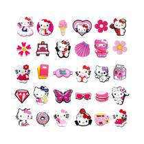 Charms De Sapato Sanrio Kitty Para Sandálias 8/18/30Pcs Decorações Em PVC Presente De Natal