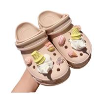 Charms De Sorvete De Verão Para Sapatos Clog 2024, Decoração Criativa De Calçados DIY Destacável