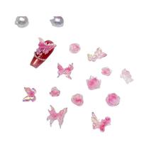 Charms De Unhas 3D Mistos Em Forma De Lua, Nuvem E Estrela Roxos 50pcs Kawaii Luminescentes Mini