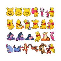 Charms Para Sapatos Da Disney Winnie Pooh Para Crianças, 15-24 Peças, Decorações De Sapatos Em
