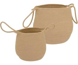 Chartier cesta tecido natural 2pç Chartier cesta tecido natural 2pç