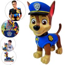 Chase Patrulha Canina Boneco Gigante Paw Patrol Articulado