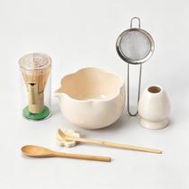 ChaseWind Conjunto de Matcha 8 Peças Kit Cerâmico Floral ChaseWind Conjunto de Matcha 8 Peças Kit Cerâmico Floral