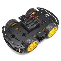 Chassi 4wd Kit Robótica Carrinho Robô 4 Rodas Para Arduino