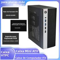 Chassi Mini ITX HTPC 1U Com Fonte De Alimentação, 4 USB 2.0 E 3.0, Suporte Para Placa-Mãe Chassi Mini ITX HTPC 1U Com Fonte De Alimentação, 4 USB 2.0 E 3.0, Suporte Para Placa-Mãe