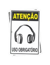 ChatGPT Kit com 2 Unidades de Placas de Sinalização - Atenção EPI - Uso Obrigatório de Protetor Auricular Concha em PS (Poliestireno) ChatGPT Kit com 2 Unidades de Placas de Sinalização - Atenção EPI - Uso Obrigatório de Protetor Auricular Concha em PS (Poliestireno)