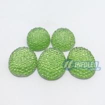 Chaton Acrilico Cascudo Oval 18x25mm Verde - 5 unidades