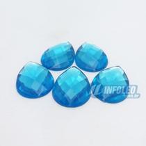 Chaton Acrilico Gota 18x25mm Azul Turquesa - 5 unidades