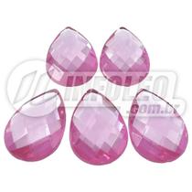 Chaton Acrilico Gota 18x25mm Rosa Claro - 5 unidades Chaton Acrilico Gota 18x25mm Rosa Claro - 5 unidades