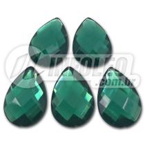 Chaton Acrilico Gota 18x25mm Verde Escuro - 5 unidades