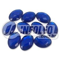 Chaton Acrilico Oval 13x18mm Azul Royal - 10 unidades