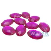 Chaton Acrilico Oval 13x18mm Rosa Pink - 10 unidades Chaton Acrilico Oval 13x18mm Rosa Pink - 10 unidades