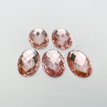 Chaton Acrilico Oval 18x25mm Rosa Chá AC0114 - 5 unidades Chaton Acrilico Oval 18x25mm Rosa Chá AC0114 - 5 unidades