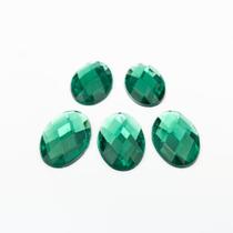 Chaton Acrilico Oval 18x25mm Verde LB0011 - 5 unidades Chaton Acrilico Oval 18x25mm Verde LB0011 - 5 unidades