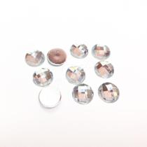 Chaton Acrílico Redondo 10mm Transparente - 10 unidades Chaton Acrílico Redondo 10mm Transparente - 10 unidades