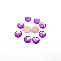 Chaton Acrílico Redondo 14mm Lilás- 10 unidades