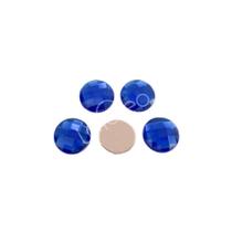 Chaton Acrílico Redondo 15mm Azul Royal - 5 unidades
