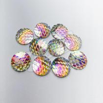 Chaton Acrilico Redondo Sereia Branco Furta-Cor 12mm - 10 unidades