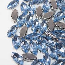 Chaton Engrampado Navete 7x15mm - Azul 50 peças17g