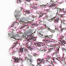 Chaton Engrampado Navete 7x15mm - Rosa Claro50peças17g