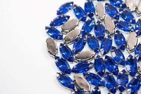 Chaton Engrampado Navete Cores 7x15mm - 100 unidades Chaton Engrampado Navete Cores 7x15mm - 100 unidades